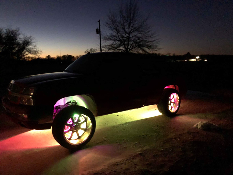 Jeep wheel remote control lights