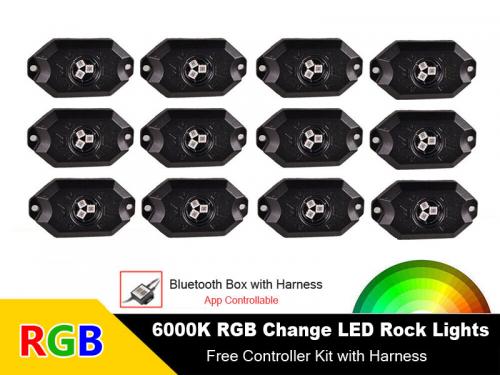 12PCS LED Rock Lights