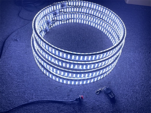 quad row white led wheel lights