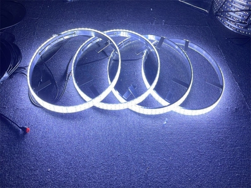 15.5 Pure White Triple Row Strobe LED Wheel Lights